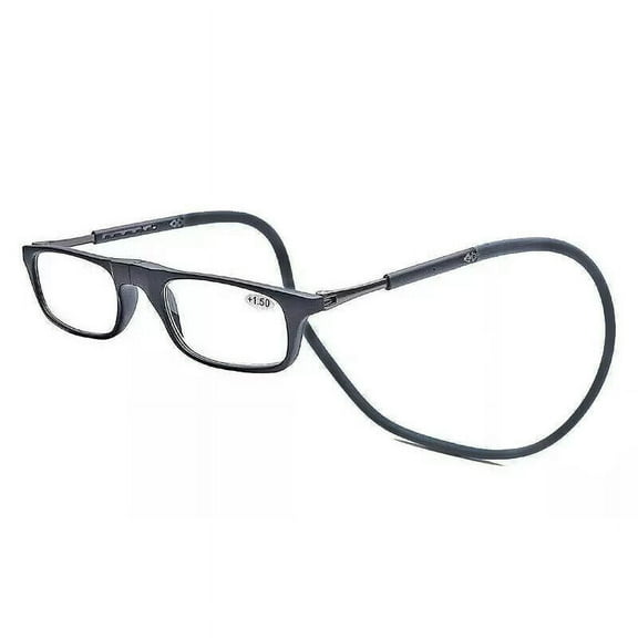 Reading Glasses Hanging Folding Magnetic Front Click Connect Neck Readers Lightweight Eyeglasses for Men and Women 1.50