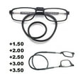 thumbnail image 1 of TASHHAR Reading Glasses Hanging Folding Magnetic Front Click Connect Neck Readers Lightweight Eyeglasses for Men and Women 3.50, 1 of 6