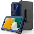thumbnail image 1 of TASHHAR Samsung Galaxy A04S Case/A13 5G Case with Belt Clip Holster Military Grade Heavy Duty Protection 3 in 1 Shockproof Armor Rugged Durable for Galaxy A04S/A13 5G Phone - Dark Blue+Blue, 1 of 10