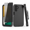 thumbnail image 1 of TASHHAR Samsung Galaxy A04S Case/A13 5G Case with Belt Clip Holster and Privacy Screen Protector Military Grade Heavy Duty 3 in 1 Shockproof Armor Rugged for Galaxy A04S/A13 5G Phone - Black, 1 of 10