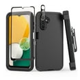 thumbnail image 1 of TASHHAR Samsung Galaxy A04S Case/A13 5G Case with Belt Clip Holster+Screen and Lens Protector Military Grade Heavy Duty Protection 3 in 1 Shockproof Armor Rugged for Galaxy A04S/A13 5G Phone - Black, 1 of 10