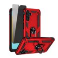 thumbnail image 1 of TASHHAR Samsung Galaxy A04S Case/A13 5G Case with Privacy Screen Protector and Magnetic Ring Kickstand Military Grade Double Layer Drop Protection Rugged Detachable for Galaxy A04S/A13 5G Phone - Red, 1 of 8