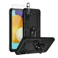 thumbnail image 1 of TASHHAR Samsung Galaxy A04S Case/A13 5G Case with Screen and Lens Protector Magnetic Ring Kickstand Military Grade Double Layer Drop Protection Rugged Detachable for Galaxy A04S/A13 5G Phone - Black, 1 of 8