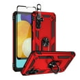 thumbnail image 1 of TASHHAR Samsung Galaxy A04S Case/A13 5G Case with Screen and Lens Protector Magnetic Ring Kickstand Military Grade Double Layer Drop Protection Rugged Detachable for Galaxy A04S/A13 5G Phone - Red, 1 of 8
