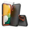 thumbnail image 1 of TASHHAR Samsung Galaxy A04S Case/A13 5G Case with Screen and Lens Protector Military Grade Heavy Duty Protection 3 in 1 Shockproof Armor Rugged Durable for Galaxy A04S/A13 5G Phone - Black+Orange, 1 of 7