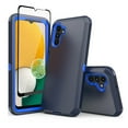 thumbnail image 1 of TASHHAR Samsung Galaxy A04S Case/A13 5G Case with Screen Protector Military Grade Heavy Duty Protection 3 in 1 Shockproof Armor Rugged Durable for Galaxy A04S/A13 5G Phone - Dark Blue+Blue, 1 of 7