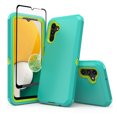 thumbnail image 1 of TASHHAR Samsung Galaxy A04S Case/A13 5G Case with Screen Protector Military Grade Heavy Duty Protection 3 in 1 Shockproof Armor Rugged Durable for Galaxy A04S/A13 5G Phone - Green+Yellow, 1 of 6