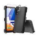thumbnail image 1 of TASHHAR Samsung Galaxy A14 5G Case with Belt Clip Holster and Screen and Lens Protector Military Grade Heavy Duty Protection 3 in 1 Shockproof Armor Rugged Durable for Galaxy A14 5G Phone - Black, 1 of 8