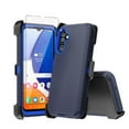 thumbnail image 1 of TASHHAR Samsung Galaxy A14 5G Case with Belt Clip Holster and Screen Protector Military Grade Heavy Duty Protection 3 in 1 Shockproof Armor Rugged Durable for Galaxy A14 5G Phone - Dark Blue+Blue, 1 of 8