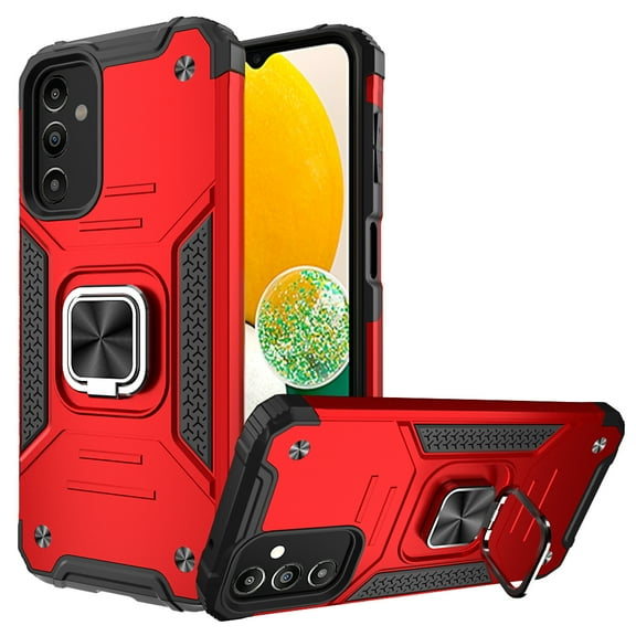 TASHHAR Samsung Galaxy A14 5G Case Magnetic Ring Kickstand Military Grade Double Layer Drop Protection Durable Detachable for Galaxy A14 5G Phone - Red