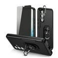 thumbnail image 1 of TASHHAR Samsung Galaxy A14 5G Case with Privacy Screen and Lens Protector Magnetic Ring Kickstand Military Grade Double Layer Drop Protection Rugged for Galaxy A14 5G Phone - Black, 1 of 2