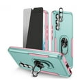 thumbnail image 1 of TASHHAR Samsung Galaxy A14 5G Case with Privacy Screen and Lens Protector Magnetic Ring Kickstand Military Grade Double Layer Drop Protection Rugged for Galaxy A14 5G Phone - Teal Pink, 1 of 11