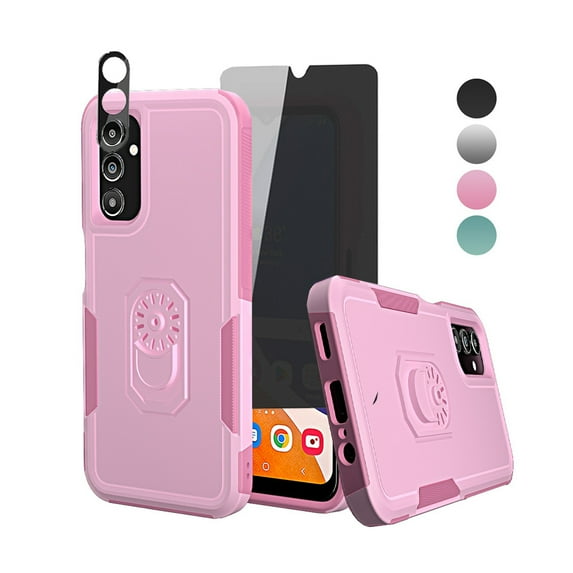 TASHHAR Samsung Galaxy A14 5G Case with Privacy Screen and Lens Protector Military Grade Double Layer Drop Resistant Durable for Galaxy A14 5G Phone - Pink