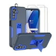 thumbnail image 1 of TASHHAR Samsung Galaxy A14 5G Case with Screen and Lens Protector and Magnetic Car Mount Kickstand Military Grade Full Body Double Layer Rugged Durable for Galaxy A14 5G Phone - Dark Blue&Blue, 1 of 12