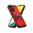 thumbnail image 1 of TASHHAR Samsung Galaxy A14 5G Case with Screen and Lens Protector Magnetic Ring Kickstand Military Grade Double Layer Drop Protection Durable Detachable for Galaxy A14 5G Phone - Red, 1 of 8
