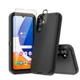 thumbnail image 1 of TASHHAR Samsung Galaxy A14 5G Case with Screen and Lens Protector Military Grade Heavy Duty Protection 3 in 1 Shockproof Armor Rugged Durable for Galaxy A14 5G Phone - Black, 1 of 6