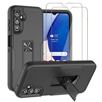 TASHHAR Samsung Galaxy A14 5G Case with Screen Protector and Magnetic Car Mount Kickstand Military Grade Full Body Double Layer Drop Protection Rugged Durable for Galaxy A14 5G Phone - Black