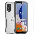 thumbnail image 1 of TASHHAR Samsung Galaxy A14 5G Case with Screen Protector Military Grade Double Layer Drop Resistant Durable for Galaxy A14 5G Phone - White Grey, 1 of 9
