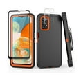 thumbnail image 1 of TASHHAR Samsung Galaxy A23 5G Case with Belt Clip Holster+Screen and Lens Protector Military Grade Protection 3 in 1 Shockproof Armor Rugged Durable Detachable for Galaxy A23 5G Phone - Black+Orange, 1 of 8