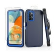thumbnail image 1 of TASHHAR Samsung Galaxy A23 5G Case with Belt Clip Holster+Screen and Lens Protector Military Grade Protection 3 in 1 Shockproof Armor Rugged Durable Detachable for Galaxy A23 5G Phone - Dark Blue+Blue, 1 of 8