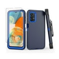 thumbnail image 1 of TASHHAR Samsung Galaxy A23 5G Case with Belt Clip Holster and Screen Protector Military Grade Protection 3 in 1 Shockproof Armor Rugged Durable Detachable for Galaxy A23 5G Phone - Dark Blue+Blue, 1 of 8