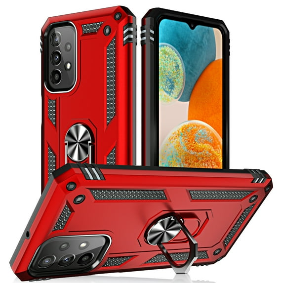 TASHHAR Samsung Galaxy A23 5G Case with Magnetic Ring Mount Kickstand Military Grade Full Body Double Layer Drop Protection Rugged Durable Detachable for Galaxy A23 5G Phone - Red