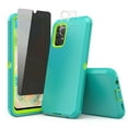 thumbnail image 1 of TASHHAR Samsung Galaxy A23 5G Case with Privacy Screen and Lens Protector Military Grade Heavy Duty Protection 3 in 1 Shockproof Armor Rugged Durable Detachable for Galaxy A23 5G Phone - Green+Yellow, 1 of 6