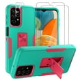 thumbnail image 1 of TASHHAR Samsung Galaxy A23 5G Case with Screen and Lens Protector Magnetic Car Mount Kickstand Military Grade Double Layer Drop Protection Rugged Durable for Galaxy A23 5G Phone - Green&Rose red, 1 of 12