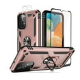 thumbnail image 1 of TASHHAR Samsung Galaxy A23 5G Case with Screen and Lens Protector Magnetic Ring Mount Kickstand Military Grade Full Body Double Layer Drop Protection Rugged Durable for Galaxy A23 5G Phone - Rose Gold, 1 of 10