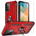 thumbnail image 1 of TASHHAR Samsung Galaxy A23 5G Case with Screen Protector and Magnetic Ring Mount Kickstand Military Grade Full Body Double Layer Drop Protection Rugged Durable Detachable for Galaxy A23 5G Phone - Red, 1 of 10