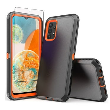 TASHHAR Samsung Galaxy A23 5G Case with Screen Protector Military Grade Heavy Duty Protection 3 in 1 Shockproof Armor Rugged Durable Detachable for Galaxy A23 5G Phone - Black+Orange