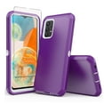 thumbnail image 1 of TASHHAR Samsung Galaxy A23 5G Case with Screen Protector Military Grade Heavy Duty Protection 3 in 1 Shockproof Armor Rugged Durable Detachable for Galaxy A23 5G Phone - Purple+White, 1 of 6