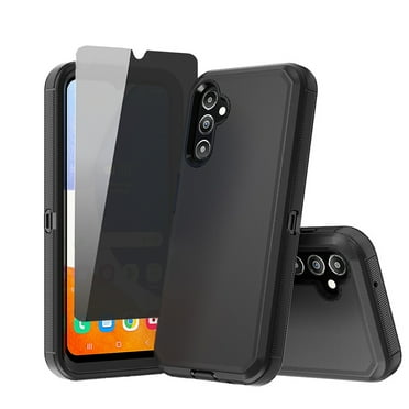 TASHHAR Samsung Galaxy A25 5G Case with Privacy Screen Protector Military Grade Heavy Duty Protection 3 in 1 Shockproof Armor Rugged Durable Detachable for Galaxy A25 5G Phone - Black