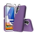 thumbnail image 1 of TASHHAR Samsung Galaxy A25 5G Case with Screen and Lens Protector Military Grade Heavy Duty Protection 3 in 1 Shockproof Armor Rugged Durable Detachable for Galaxy A25 5G Phone - Purple+White, 1 of 6