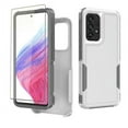 thumbnail image 1 of TASHHAR Samsung Galaxy A25 5G Case with Screen Protector Military Grade Double Layer Drop Resistant Durable for Galaxy A25 5G Phone - White Grey, 1 of 9
