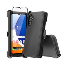 TASHHAR Samsung Galaxy A35 5G Case with Belt Clip Holster and Screen Protector Military Grade Heavy Duty Protection 3 in 1 Shockproof Armor Rugged Durable Detachable for Galaxy A35 5G Phone - Black