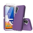 thumbnail image 1 of TASHHAR Samsung Galaxy A35 5G Case with Screen Protector Military Grade Heavy Duty Protection 3 in 1 Shockproof Armor Rugged Durable Detachable for Galaxy A35 5G Phone - Purple+White, 1 of 6