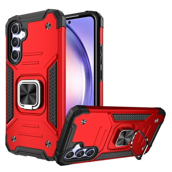 TASHHAR Samsung Galaxy A54 5G Case Magnetic Ring Kickstand Military Grade Double Layer Drop Protection Durable Detachable for Galaxy A54 5G Phone - Red