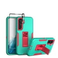 thumbnail image 1 of TASHHAR Samsung Galaxy A54 5G Case with Screen and Lens Protector Magnetic Ring Kickstand Military Grade Double Layer Drop Protection Rugged for Galaxy A54 5G Phone - Teal Pink, 1 of 11
