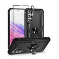 thumbnail image 1 of TASHHAR Samsung Galaxy A54 5G Case with Screen and Lens Protector with Magnetic Ring Kickstand Military Grade Double Layer Drop Rugged Detachable for Galaxy A54 5G Phone - Black, 1 of 2