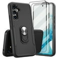 thumbnail image 1 of TASHHAR Samsung Galaxy A54 5G Case with Screen Protector and Magnetic Ring Kickstand Military Grade Double Layer Drop Protection Rugged Detachable for Galaxy A54 5G Phone - Black, 1 of 4