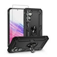 thumbnail image 1 of TASHHAR Samsung Galaxy A54 5G Case with Screen Protector with Magnetic Ring Kickstand Military Grade Double Layer Drop Rugged Detachable for Galaxy A54 5G Phone - Black, 1 of 2