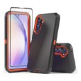 thumbnail image 1 of TASHHAR Samsung Galaxy A54 5G Case with Screen Protector Military Grade Heavy Duty 3 in 1 Shockproof Armor Rugged Durable for Galaxy A54 5G Phone - Black+Orange, 1 of 6