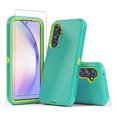 thumbnail image 1 of TASHHAR Samsung Galaxy A54 5G Case with Screen Protector Military Grade Heavy Duty 3 in 1 Shockproof Armor Rugged Durable for Galaxy A54 5G Phone - Green+Yellow, 1 of 6