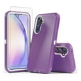 thumbnail image 1 of TASHHAR Samsung Galaxy A54 5G Case with Screen Protector Military Grade Heavy Duty 3 in 1 Shockproof Armor Rugged Durable for Galaxy A54 5G Phone - Purple+White, 1 of 6