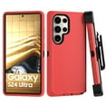 thumbnail image 1 of TASHHAR Samsung Galaxy S24 Plus Case with Belt Clip Holster Military Grade Heavy Duty Protection 3 in 1 Shockproof Armor Rugged Durable Detachable for Galaxy S24 Plus Phone - Red+Black, 1 of 9