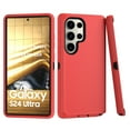 thumbnail image 1 of TASHHAR Samsung Galaxy S24 Plus Case Military Grade Heavy Duty Protection 3 in 1 Shockproof Armor Rugged Durable Detachable for Galaxy S24 Plus Phone - Red+Black, 1 of 6