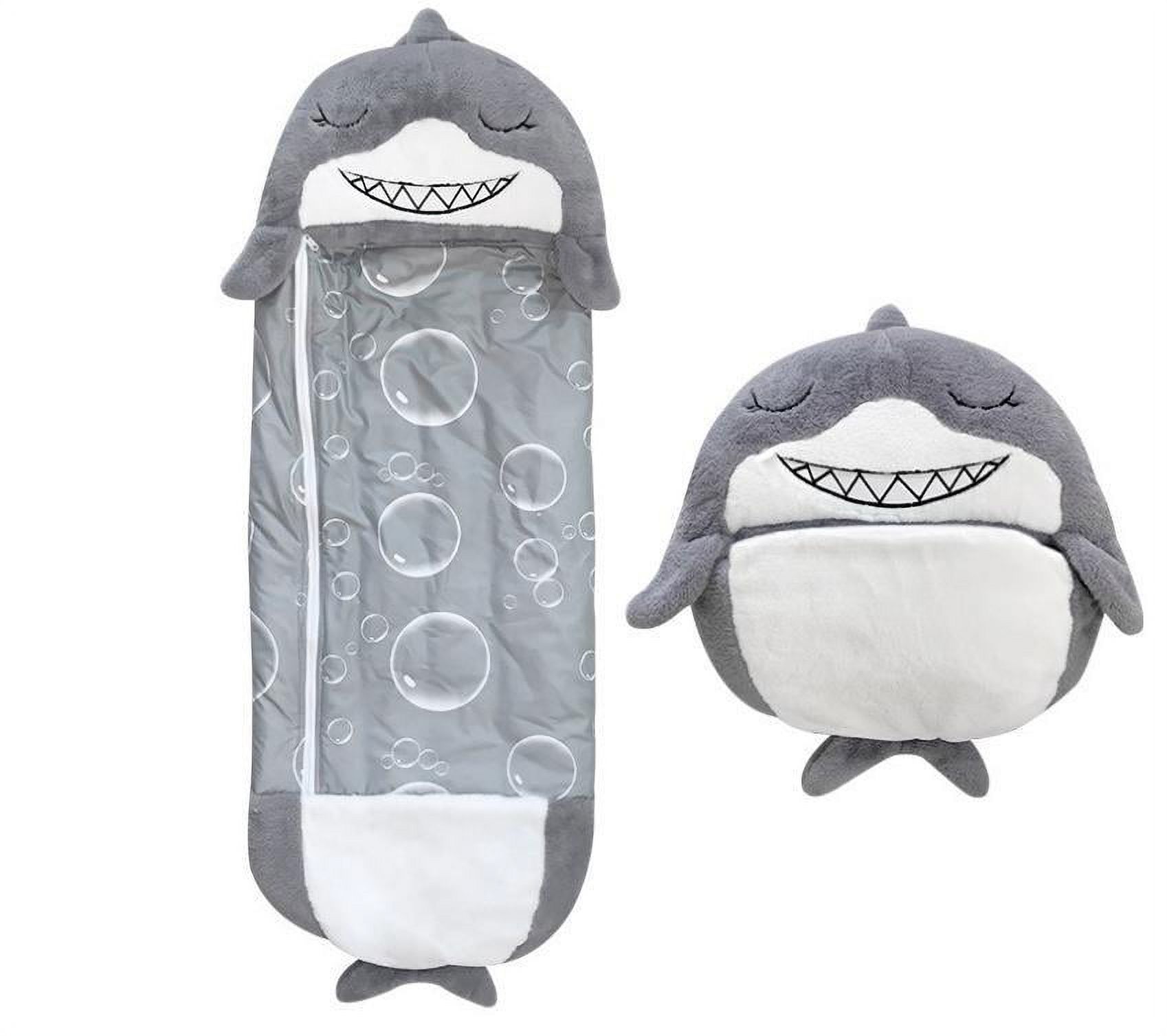 TASHHAR Sleeping Bag 2in1 Foldable Cute Shark Cartoon Animal Lazy