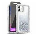 thumbnail image 1 of TASHHAR iPhone 14 Pro Case with Privacy Screen Protector 3 in 1 Anti Scratch Clear Bling Glitter Shockproof Durable Moving Shiny Quicksand Liquid Case for iPhone 14 Pro 6.1 inch 2022 Phone Silver, 1 of 9