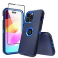 thumbnail image 1 of TASHHAR for iPhone 15 Case with Screen Protector Military Grade Heavy Duty Protection 3 in 1 Shockproof Armor Rugged Durable Detachable iPhone 15 6.1 inch 2023 Phone - Dark Blue+Blue, 1 of 8